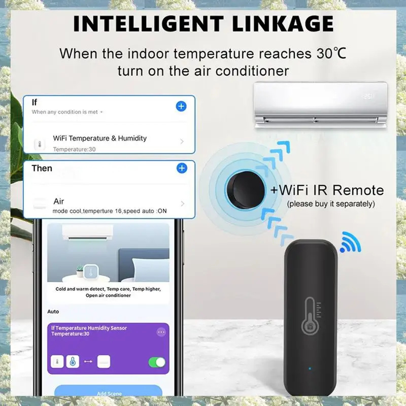 New-2X Tuya умный датчик температуры и влажности Wi-Fi приложение удаленный монитор для умного дома Var Smartlife работает с Alexa
