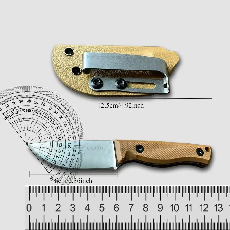 2025 جديد G10 مقبض التخييم في الهواء الطلق بقاء شفرة مثبتة سكين مستقيم 420 الفولاذ المقاوم للصدأ سكاكين الرقبة الحادة مع غمد كيديكس