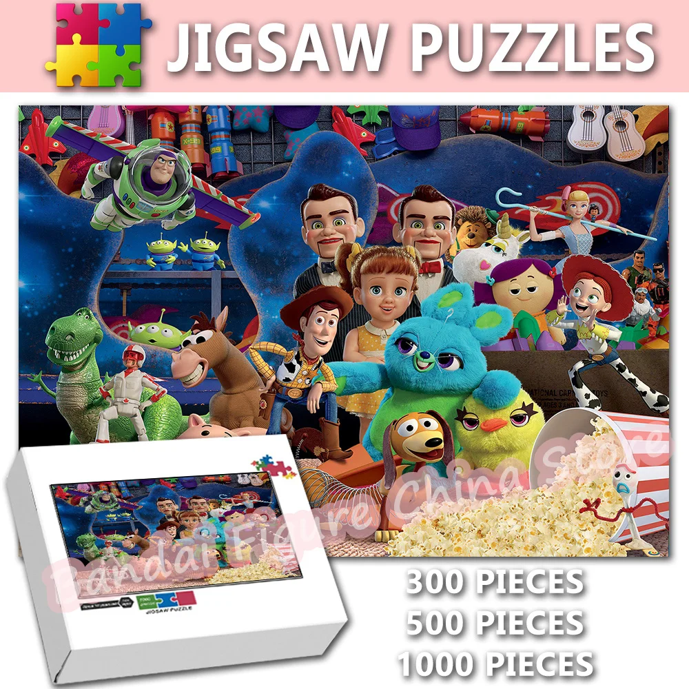 

Cartoon Toy Story Jigsaw Puzzles 35/300/500/1000 Pieces Jigsaw Puzzles for Adults Disney Anime Movie Puzzles Games Children Toys