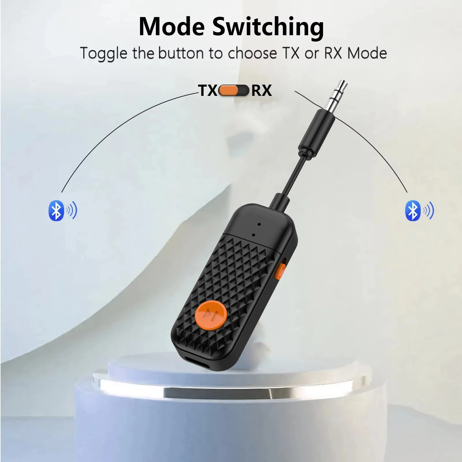 Transmisor receptor de Audio Bluetooth 5,3, adaptador inalámbrico de música estéreo Hifi AUX de 3,5 MM con micrófono para coche, avión, TV, PC y auriculares