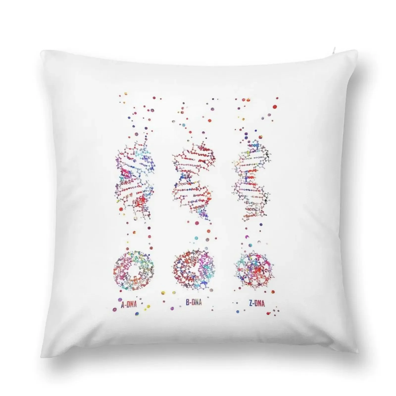 A-B-Z DNA, DNA molecule, watercolor dna, dna, molecule Throw Pillow luxury throw pillow covers Christmas Pillows pillow