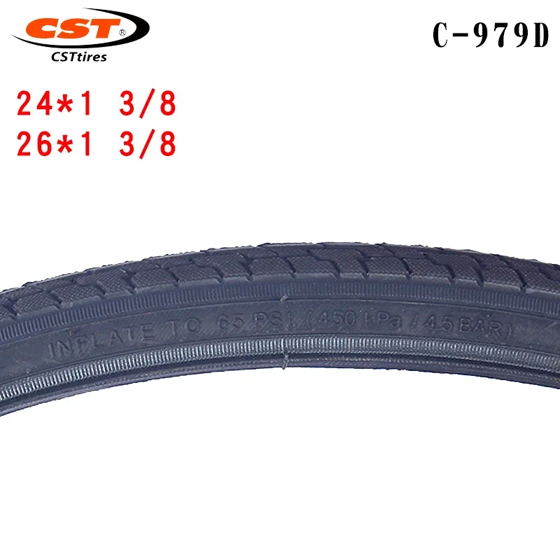 CST Mountain Bike Tire C979D 24 26Inch Steel Wire 24 26 27*1 3/8 Anti Slip Wear Resistant Bicycle Tire