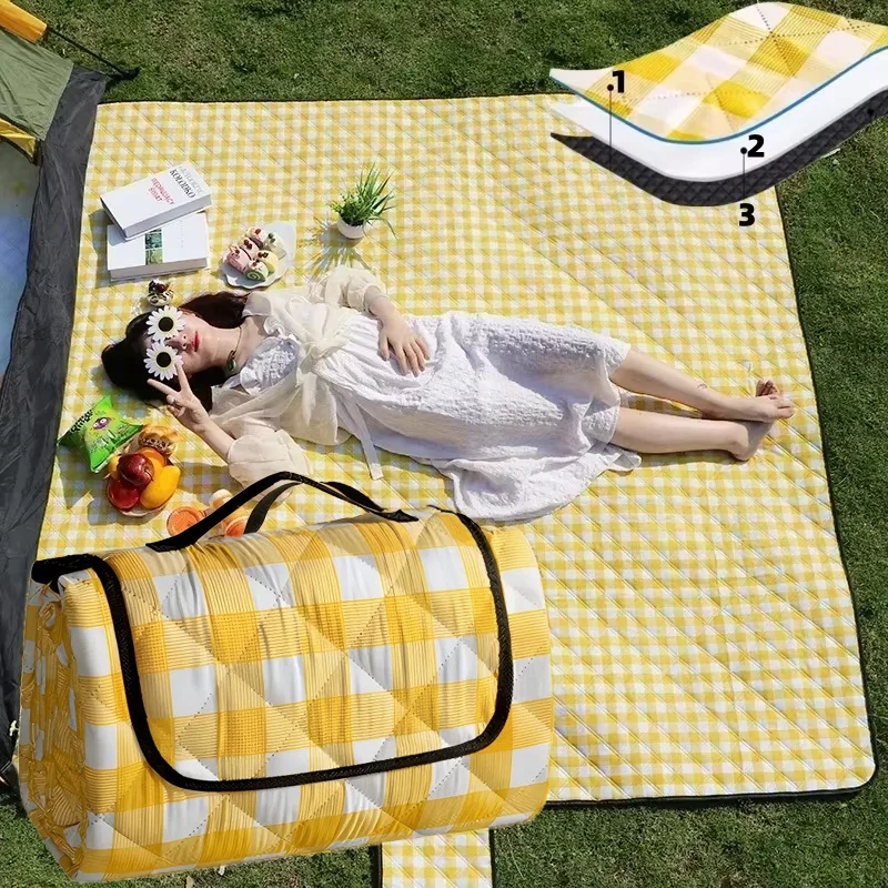 

Waterproof Durable Foldable Picnic Blanket for Outdoor Camping,Beach,Hiking,Home Concerts - Foldable with Carry Handles