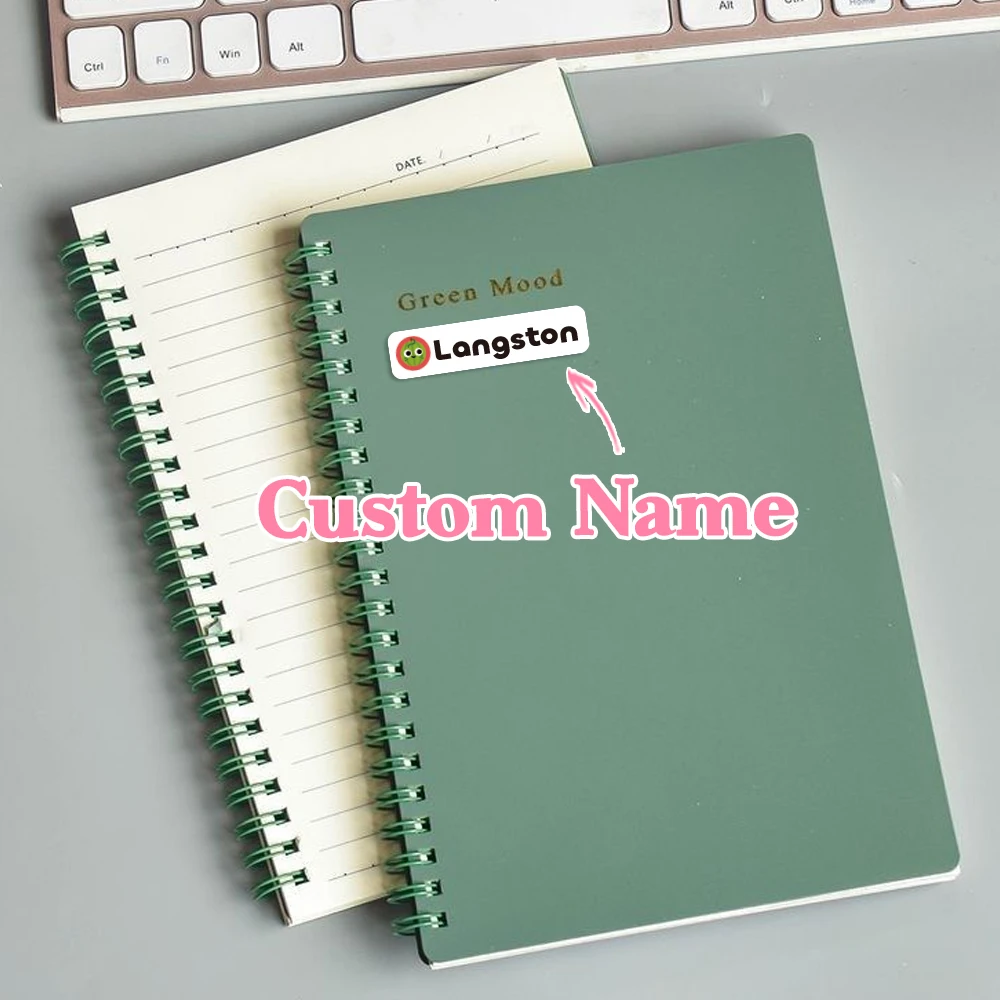 Custom cherry Name Sticker,Transparent Waterproof Stickers for Kids,diy Name Labels for School Bag Bottles Box  Mug Uniform view 3