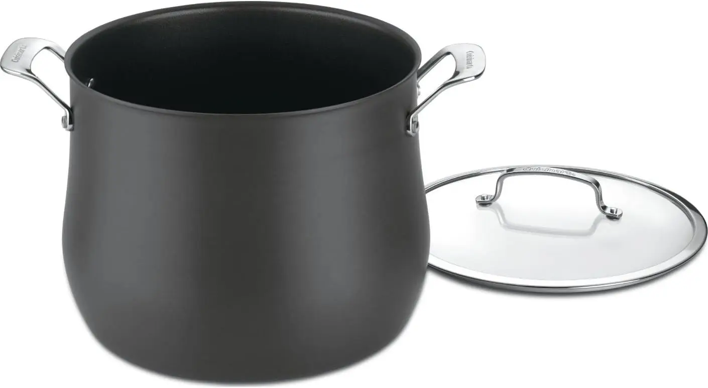 

12-Quart Stockpot, Hard Anodized Contour Stainless Steel w/Cover, 6466-26