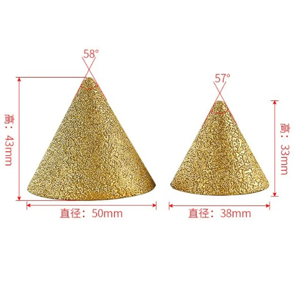 1PC M10 Diamond Beveling Chamfer Bit 38mm 50mm Cone Carve Countersink Drill Trimming Porcelain Tiles Polishing Grinding Wheel