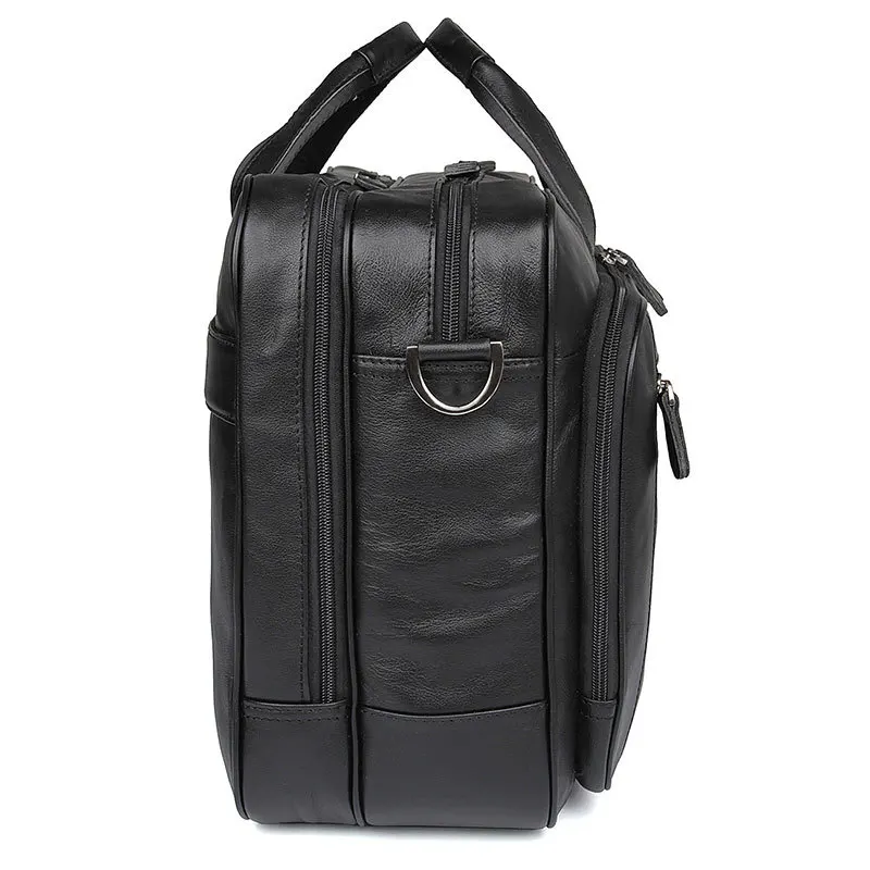 High Quality Genuine Leather Men Briefcase Business Bag Crazy Horse Leather Large 17'inch Laptop Bag Male Portfolio Office Case