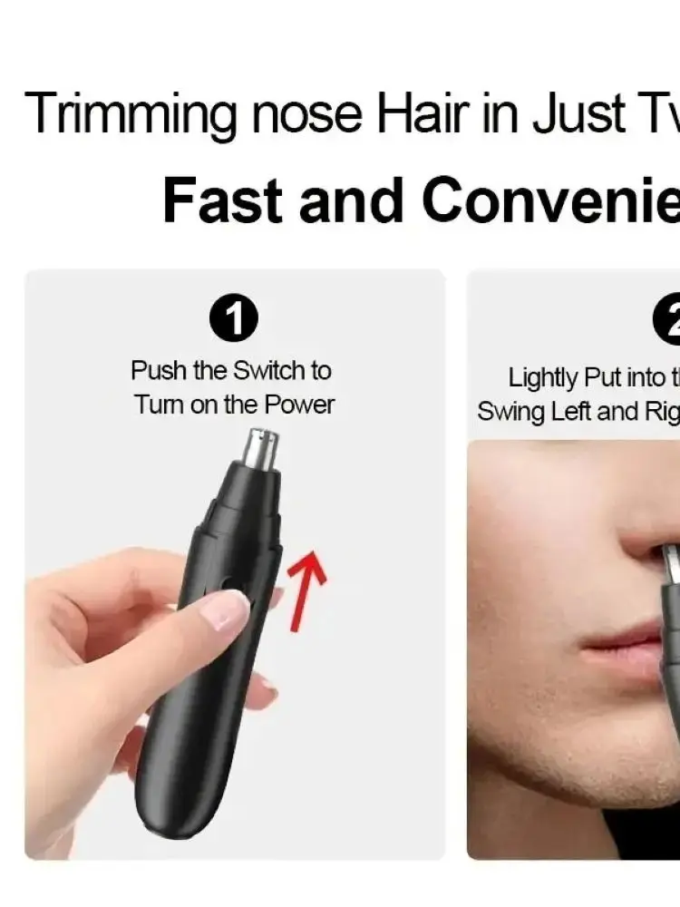 Tondeuse électrique pour le nez et les poils du nez, pour hommes et femmes, oreilles, cou, sourcils, Kit de dissolvant de rasoir propre