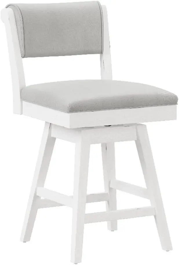 

, Clarion Wood And Upholstered Counter Height Swivel Stool, Sea White