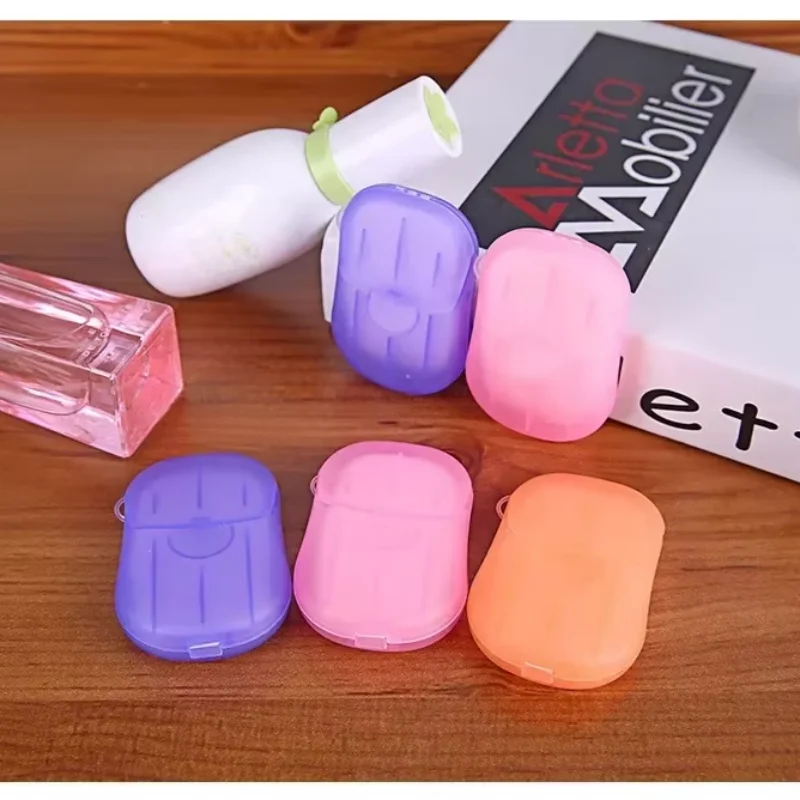 Outdoor travel disposable soap tablet box soap paper Portable hand washing tablet Small soap tablet mini soap sheet