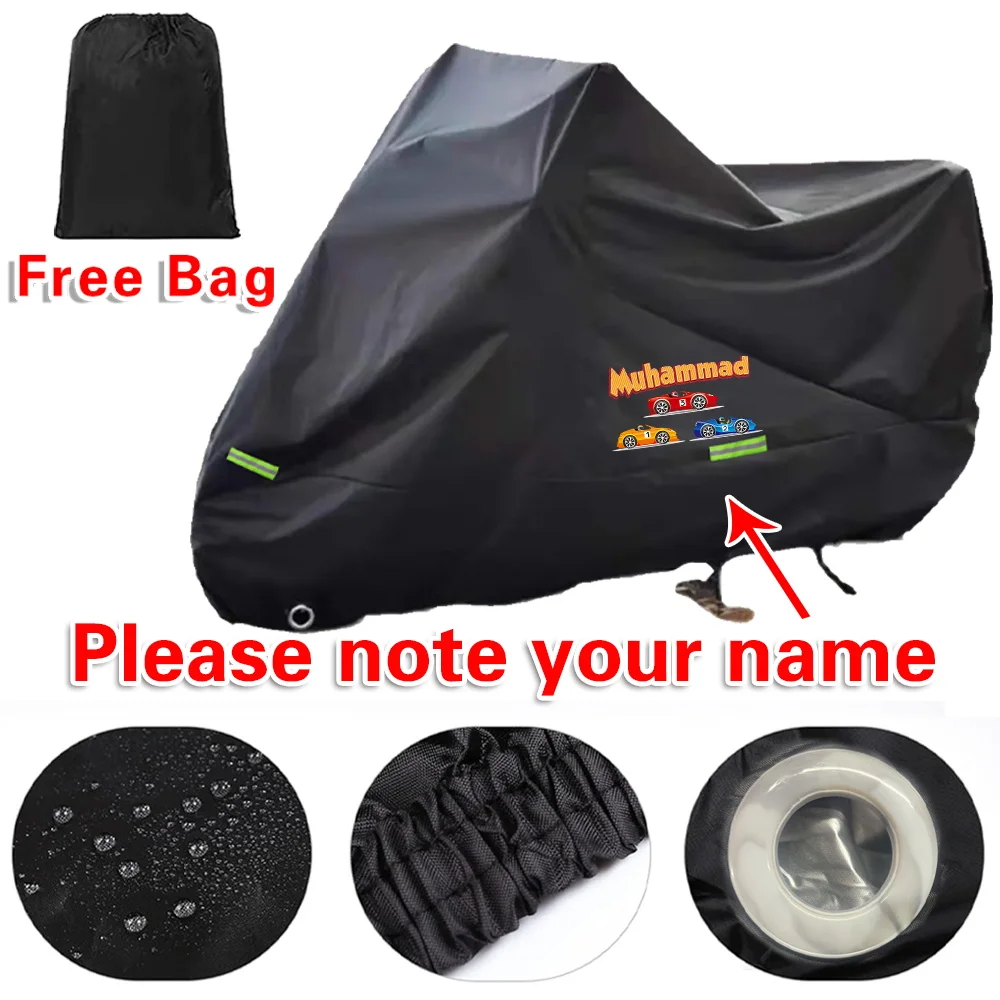 

Personalized Customized Name Motorcycle Cover Dustproof UV Protection Sunshade Cover Multi-size Waterproof Motorbike Covers