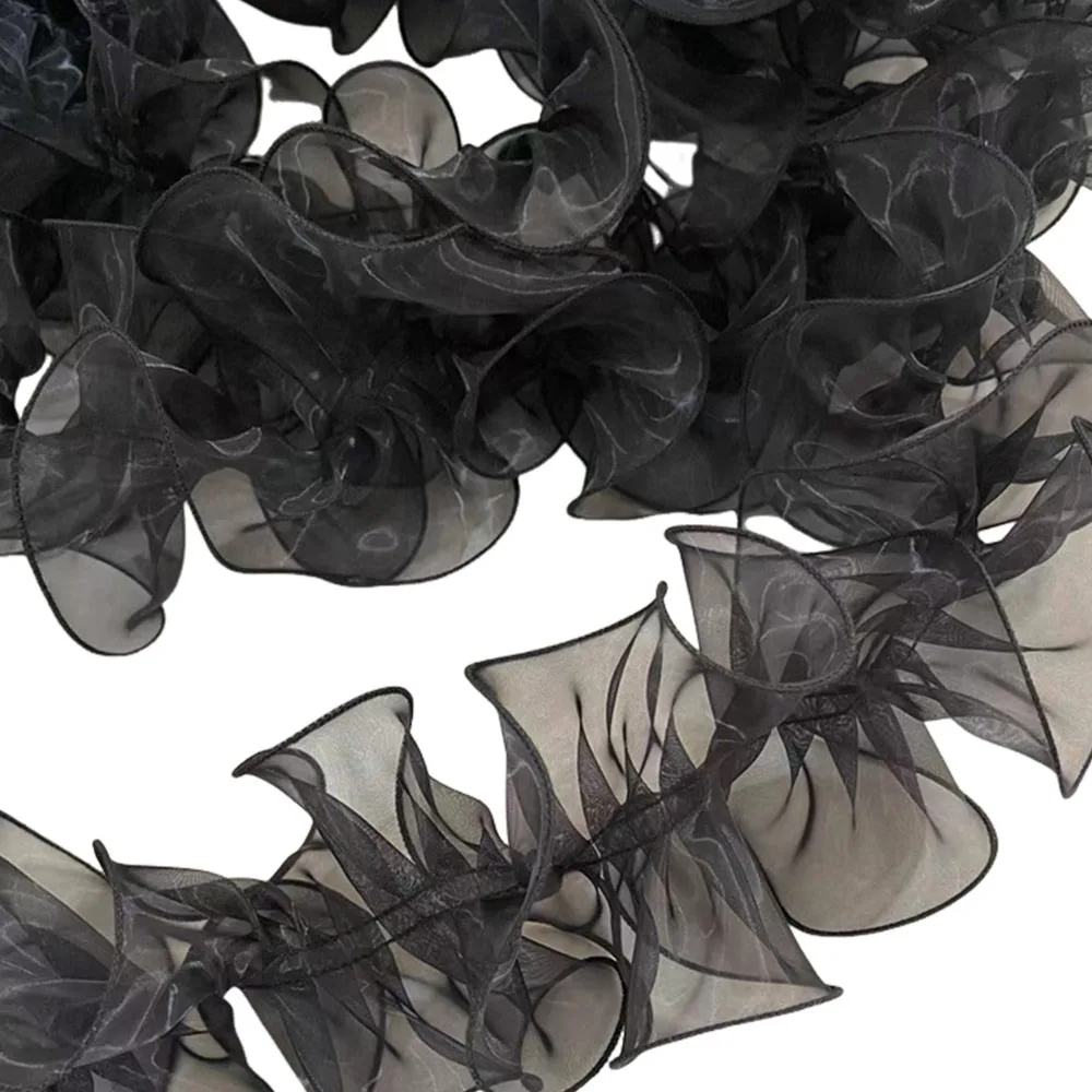 1 Yard Organza Lace Multicolor Thickened Pleats Wedding Dress Accessories 11CM Wide 3D Pleated Pleated Ruffles Sewing Trim