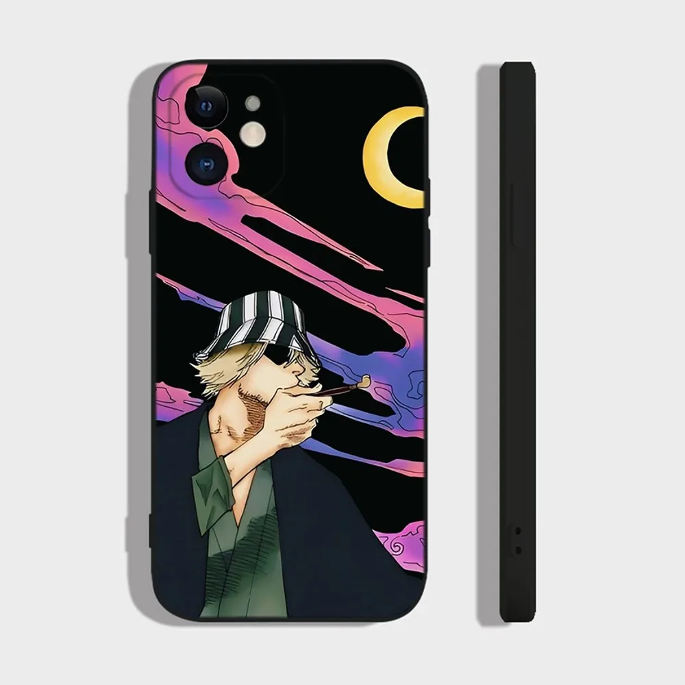 B-BLEACH Kisuke Urahara Phone Case For iPhone 14,13,12 Mini 11 Pro XR,X,XS,MAX 6S,7,8 Plus Silicone Cover Soft black