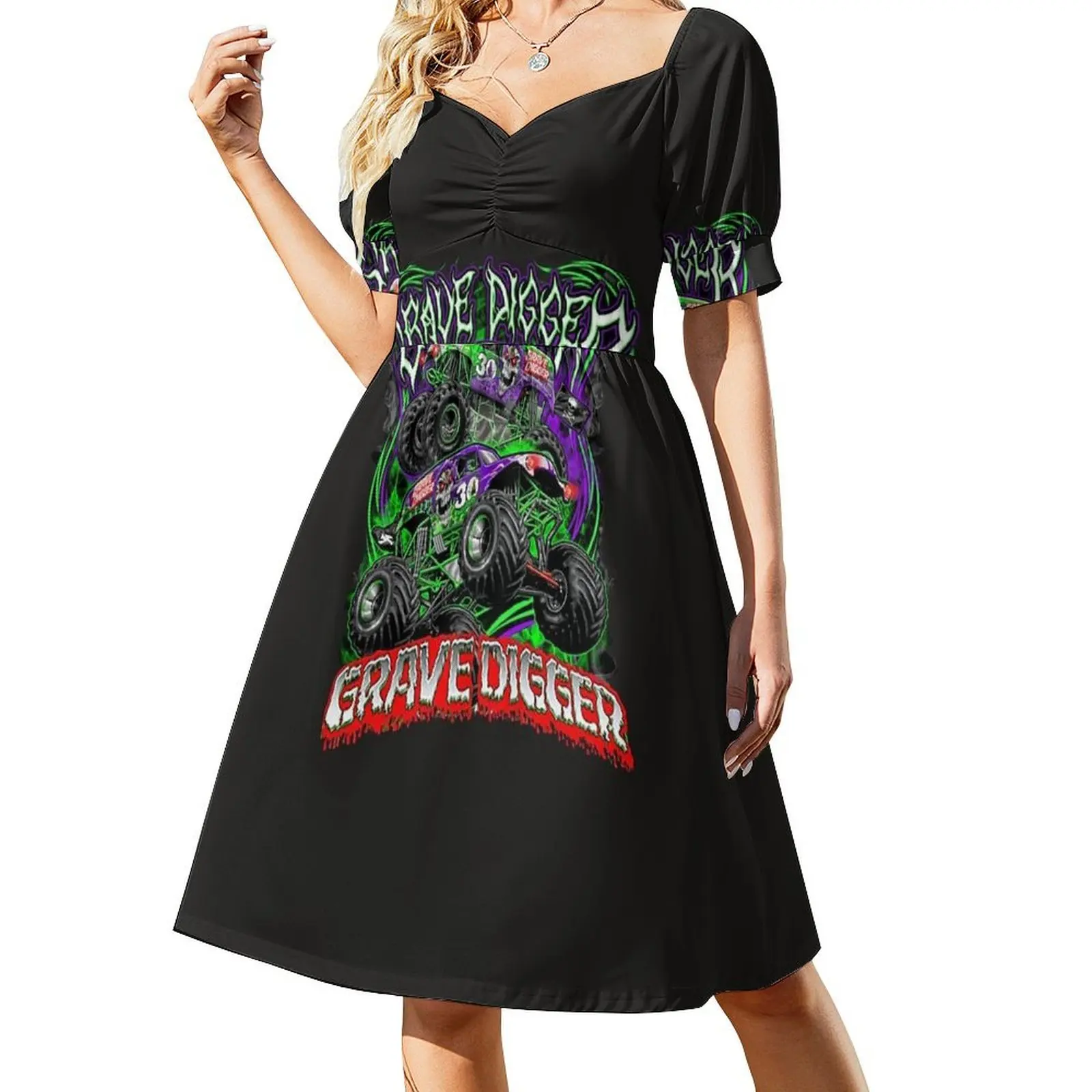 monster jam grave digger monster truck Art Fans Classic Short-Sleeved Dress Bride dresses dresses for womens 2025