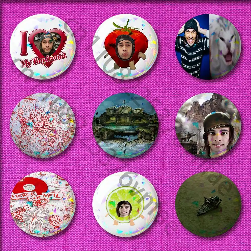 

P-Pierce The V-Veil V-Vic Fuentes Badge For 44mm 32mm 58mm 25mm 75mm Round Pin Brooch Insignia Case Collectibles