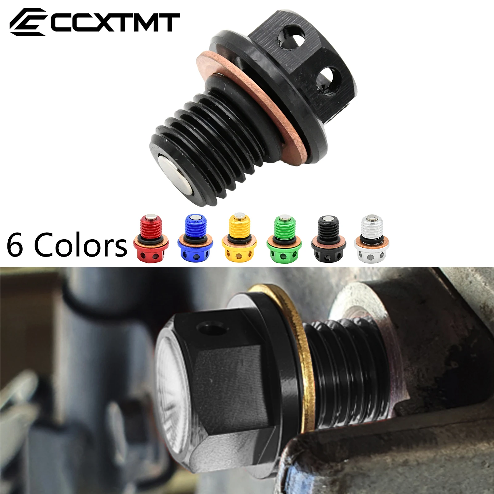 

M12 Magnetic Oil Sump Nut Drain Oil Plug Screw Oil Drain Magnetic Oil Plug Nut For Honda Yamaha Kawasaki NINJA KLX YZ WR CRF XR
