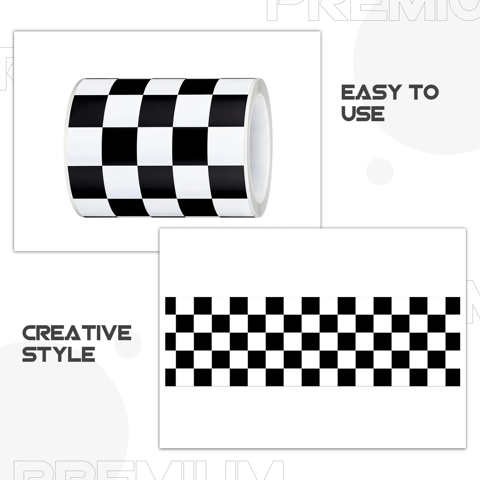 1 Roll Black White Checkerboard Bulletin Board Border Peel Stick Trim Classroom Decor Blackboard Wall Sticker Display Border