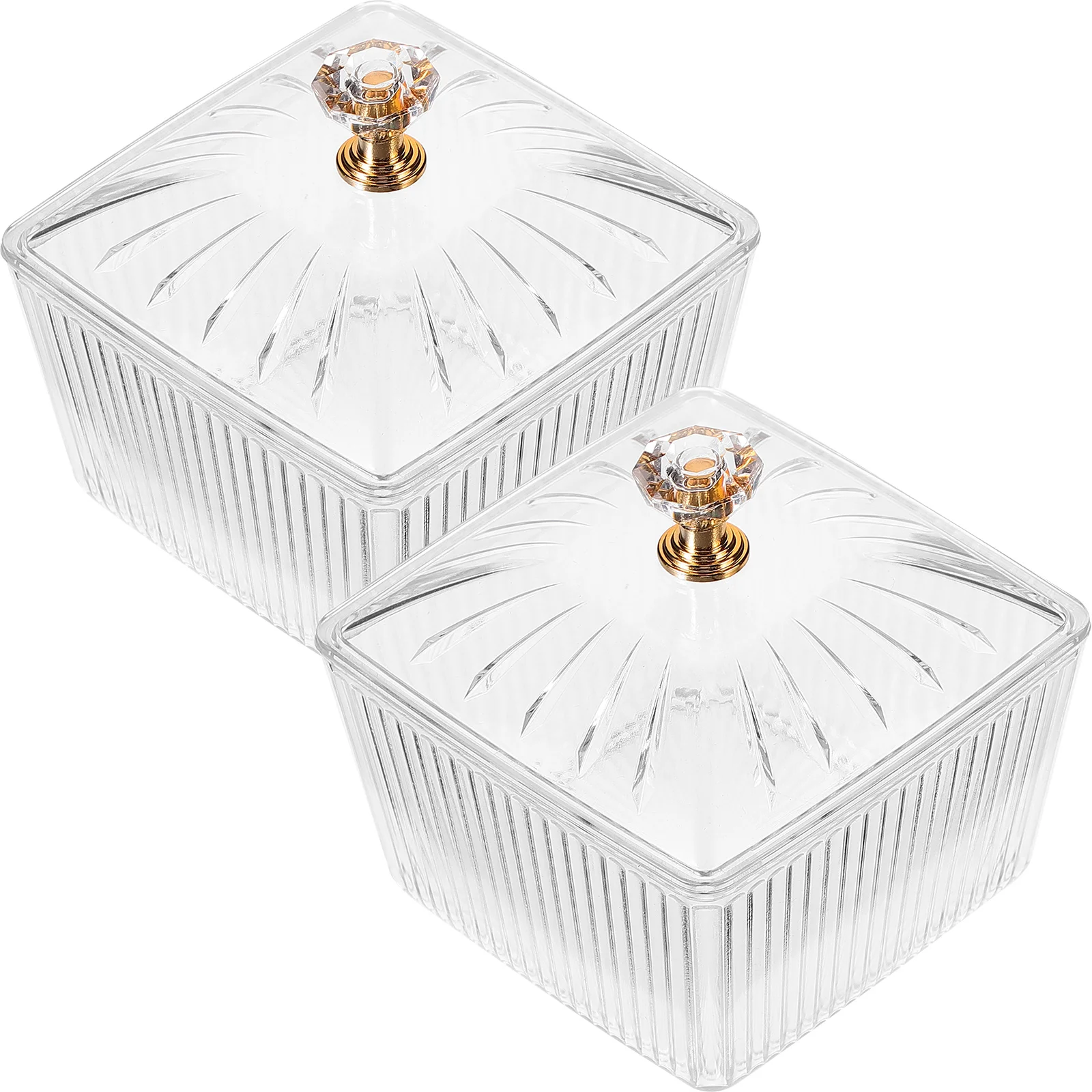 

2 Pcs Candied Fruit Refreshment Tray Sugar Jar Cereal Container Small Containers With Lids Jars Storage Tank Snacks Holder