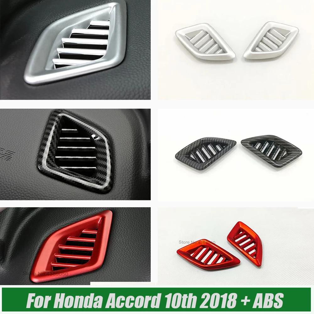 

ABS Matte Carbon red For Honda Accord 10th 2018 2019 2020 2021 2022 Car front Small air outlet Decoration cover car Accessories