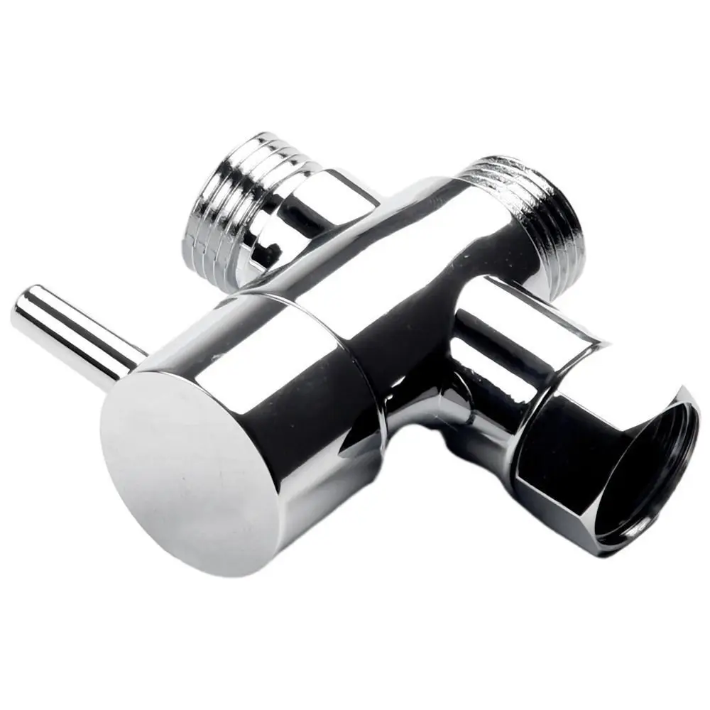 

T-Adapter 3 Way Shower Head Diverter Valve Copper Three Function 3 Way Switch Faucet Valve Rust-proof Prevent Water Leakage