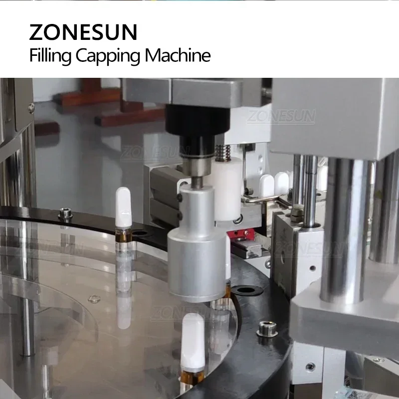 ZONESUN ZS-EL450 Tappatrice automatica per riempimento di liquidi per imballaggi di fiale atomizzatore di olio a dose piccola