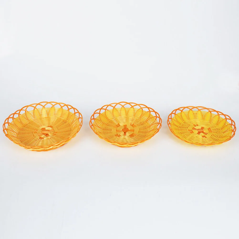 

Fruit Basket Snack Counter Hollow Out Reusable Food for Kitchen Bread Storage Baskets