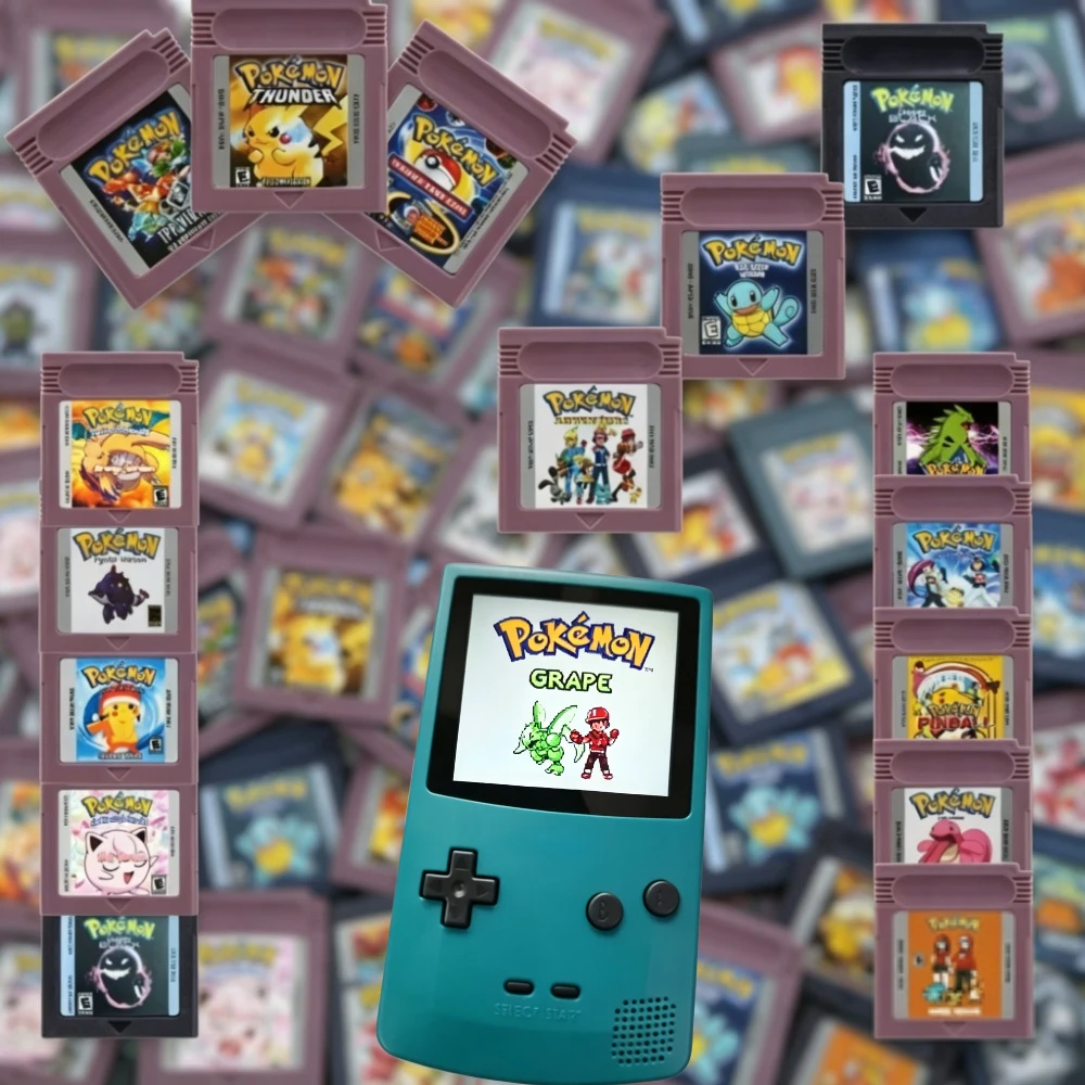 35 Estilos de Cartuchos de Juego GBC Pokémon de 16 Bits, Versión Hack de Pocket Monster, Prism Pinball, Christmas Thunder, Versión en Inglés
