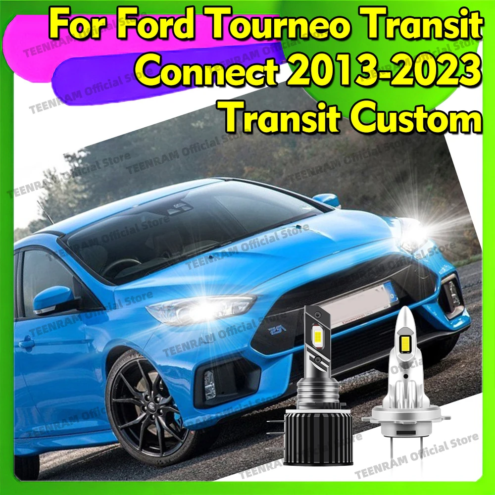 

2/4x LED HeadLamps 6000K CSP 3570 Bulbs 30000LM Headlights For Ford TOURNEO TRANSIT CONNECT 2013-2023 TRANSIT CUSTOM 2012-2017