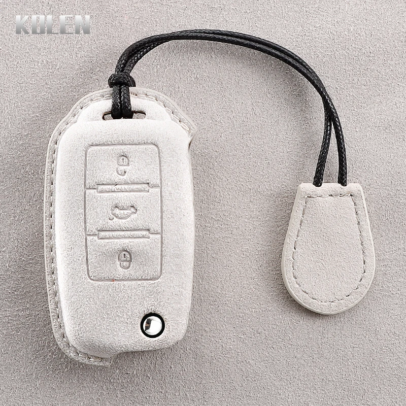 Leather Car Key Case Cover Shell For Volkswagen VW Polo Golf Passat Tiguan Beetle Caddy T5 Up Eos Skoda Octavia Seat Leon Altea