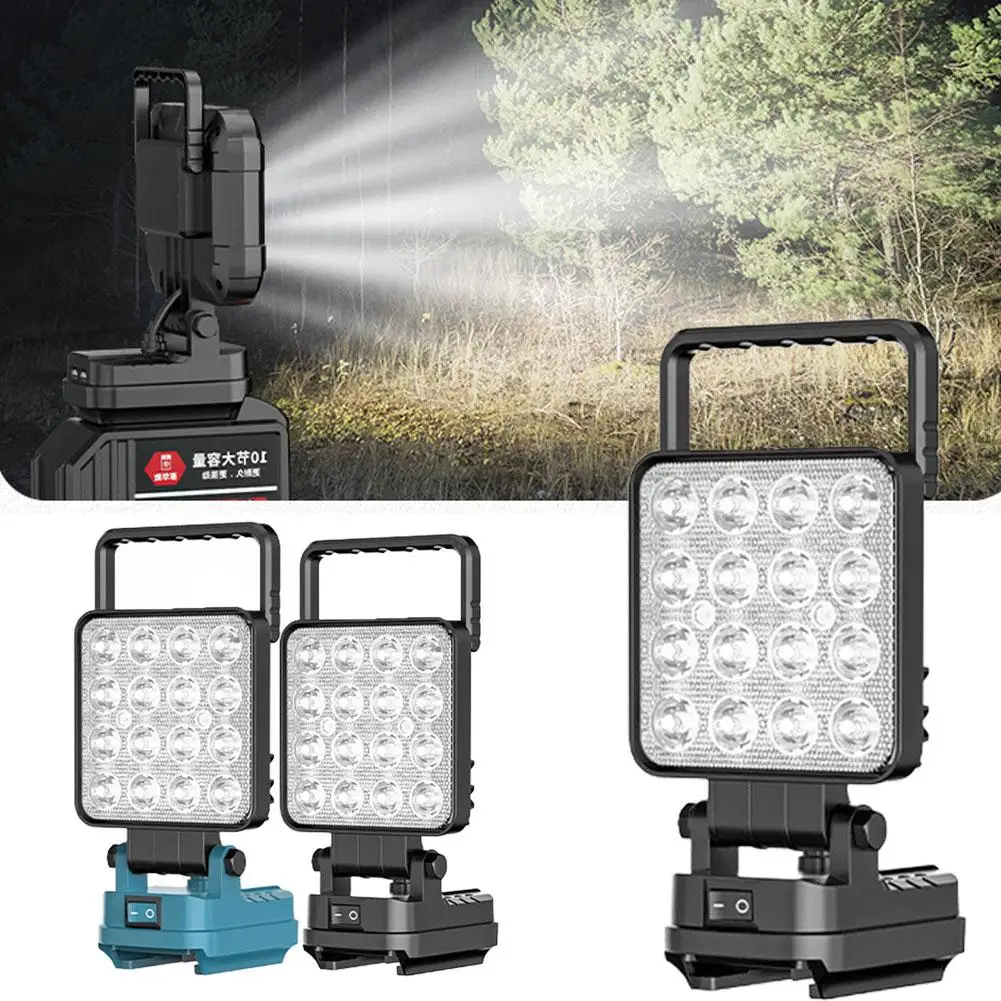 

For Work Light 18V Lithium Battery Wireless LED Lights Compatible Flashlight DCB206 Outdoor DCB204 Portable J3G9