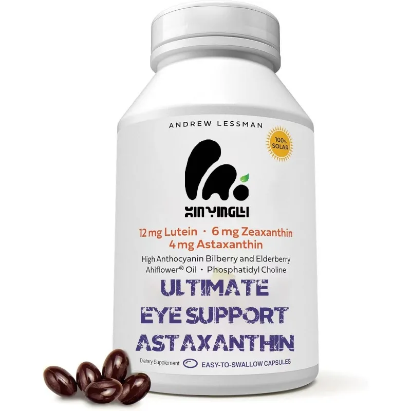 

Astaxanthin soft capsules -12mg lutein, 6mg zeaxanthin, 4mg astaxanthin, cranberry. Support eye health and promote visual health