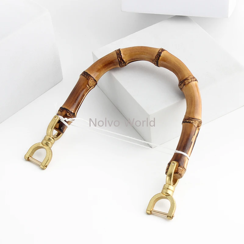 10x9/12x10/13x12/15x13CM U Shape Bamboo Bag Handles For Women Handbag Woven Bag Handle With Link Buckles Handcrafted Accessories