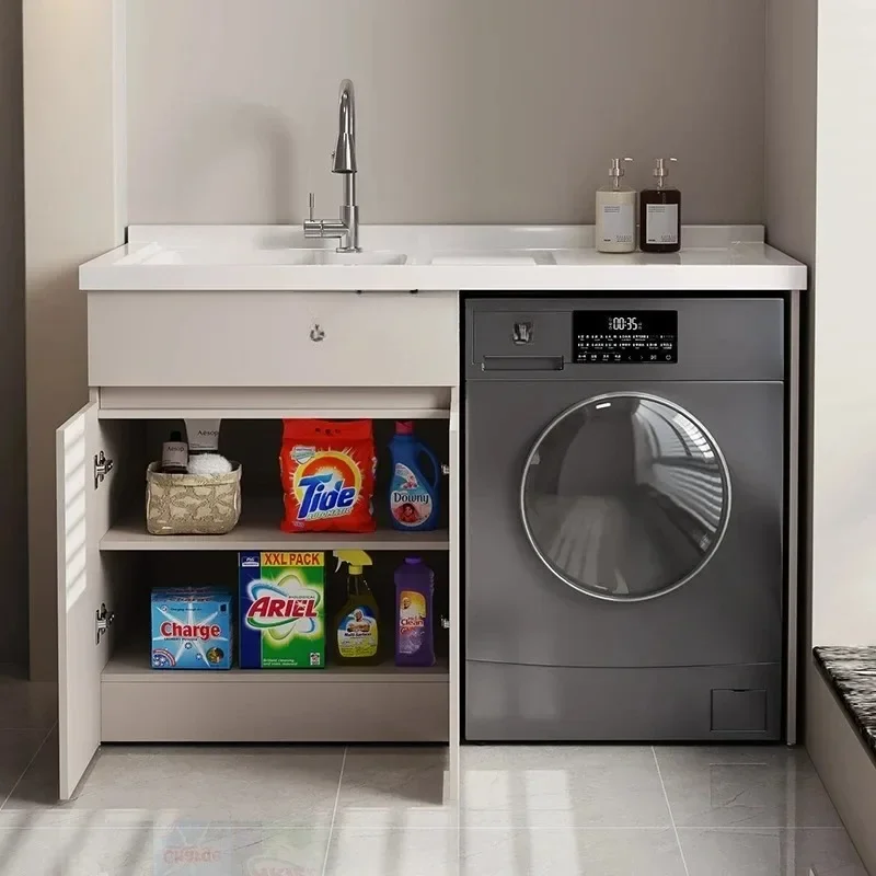 A balcony washing machine cabinet combination laundry hand pool integrated cabinet face basin significant other