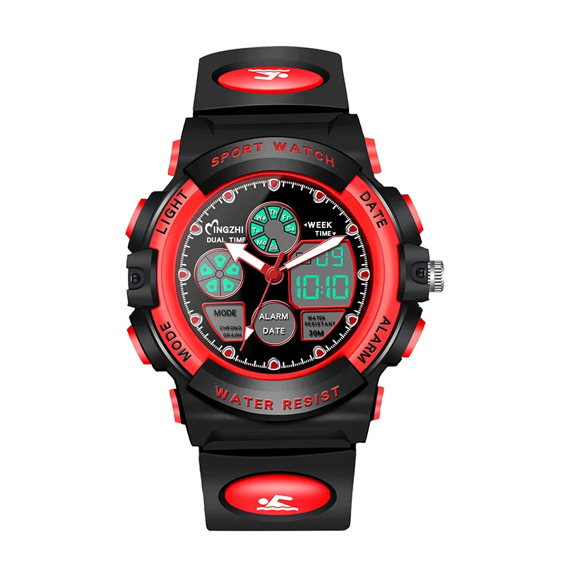 

Мужские и женские многофункциональные электронные часы для улицы, светящиеся водонепроницаемые студенческие электронные часы