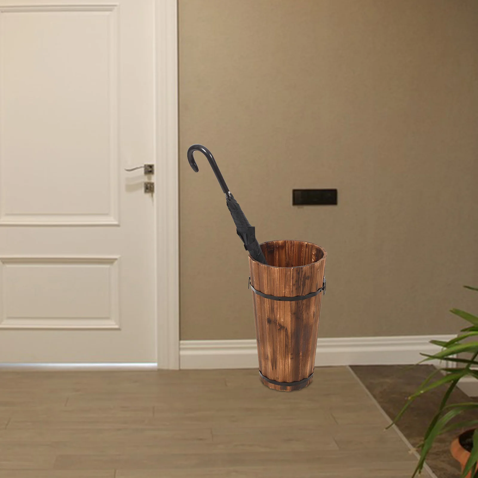 

Umbrella Bucket Large Size Wood Material Storage Organizer Home Decor Entryway Stand Shelf Holder Rack
