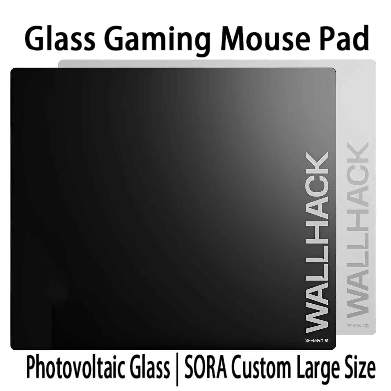 

W-WALLHACK SP004 Black And White Tempered Glass Mouse Pad E-sports Desk Pad Gaming FPS Extra Large Size Custom Mousepad Replica