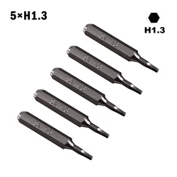 5 peças chave de fenda de haste hexagonal h4 × 28mm pequena h0.7 h0.9 h1.5 h2 h3 h4 cabeça de chave de fenda 4mm para ferramenta de reparo manual