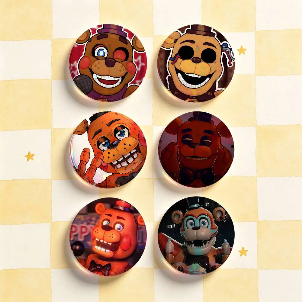 F-Freddy Fazbear F-FNAF HD Print Badges Pretty Round Display Brooches IP merchandise 32mm 58mm 75mm 44mm 25mm