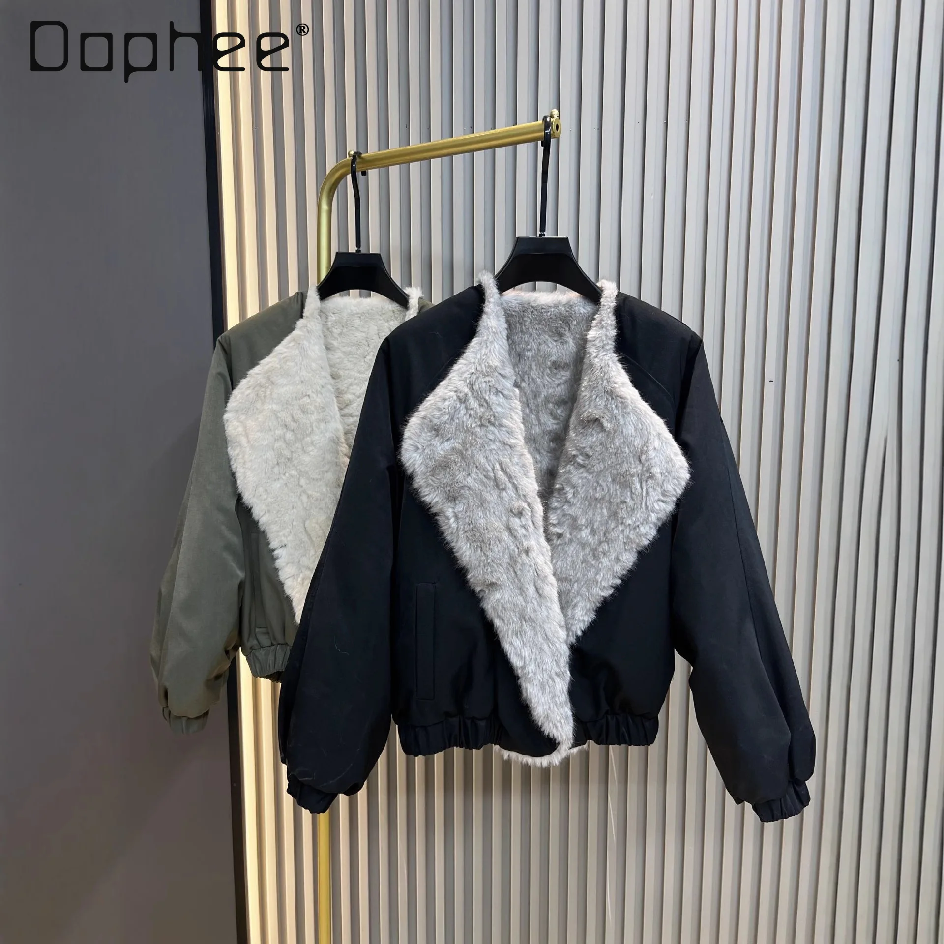

2025 Winter New Fashion Korean Style Loose Elegant Age-Reducing Thickened Warm Reversible Faux Fur Coat for Women