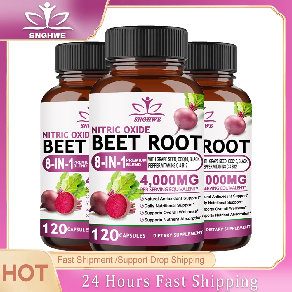 

Organic Beetroot Capsules-Healthy Blood Pressure,Blood Flow Circulation,Heart Health,Boosts Cellular Energy,Beet Root Supplement