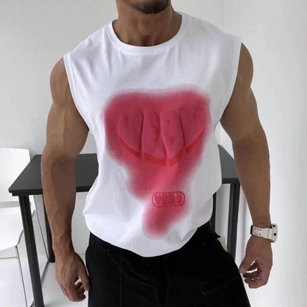 

Casual Slim Vest Men's Trend Fitness Sports Quick-drying Sleeveless T Shirt Top Muscle Man Jersey Vests Loose Fitness Sweatshirt