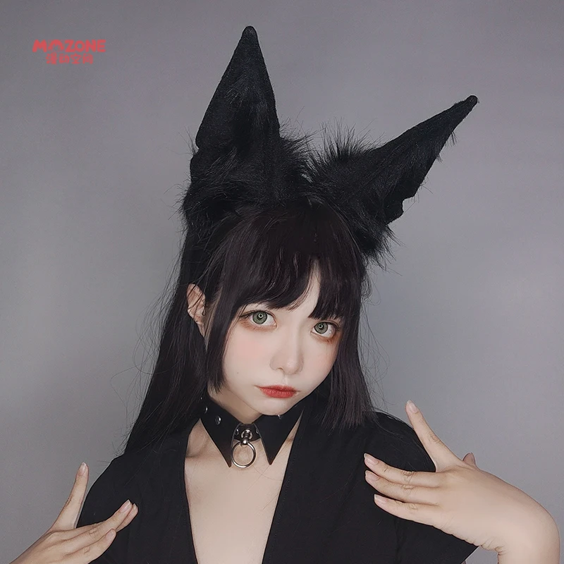 Wolf ears anime animal ears cosplay accessories dark Lolita hair accessories KC Anubis headband