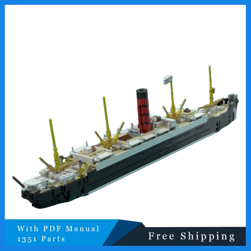 

1351 PCS MOC Building Block Model Cargo Ship Technology Modular Brick DIY Combination Set Toy Birthday Christmas Gift For Adults