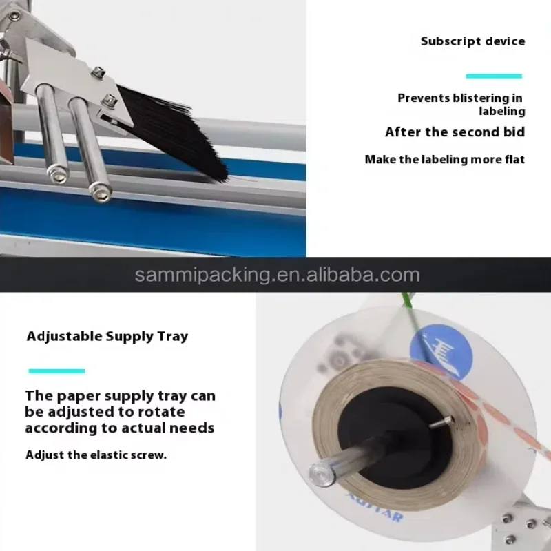 Cheap Price Table Top Automatic Paper Box Plastic Flat Square Pet Bottle Labeling Adhesive Sticker With Conveyor Belt