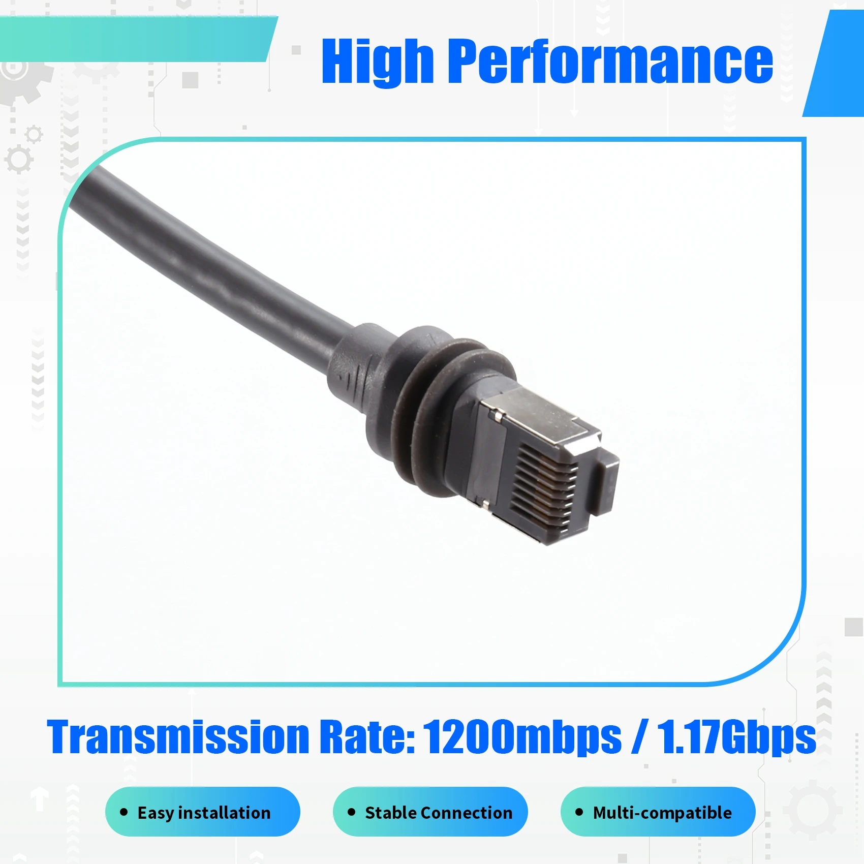 

Advanced For SPX Male To RJ45 Adapter For Starlink Gen 3 V3 Rectangular Satellite Cable For Rectangular Satellite Cable
