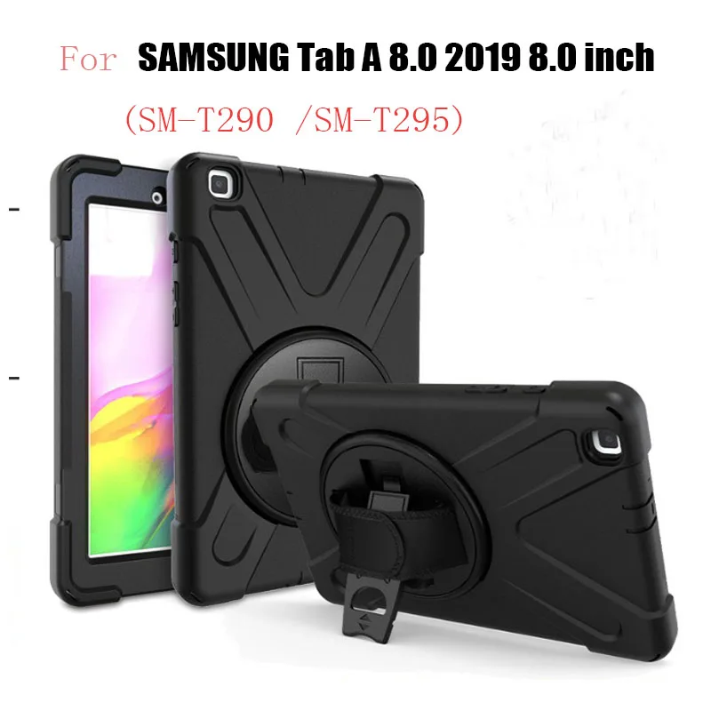 For SAMSUNG Tab A 8.0 2019 SM-T290 SM-T295 PirateKing 3-Layers Anti-Drop Military Protection Case