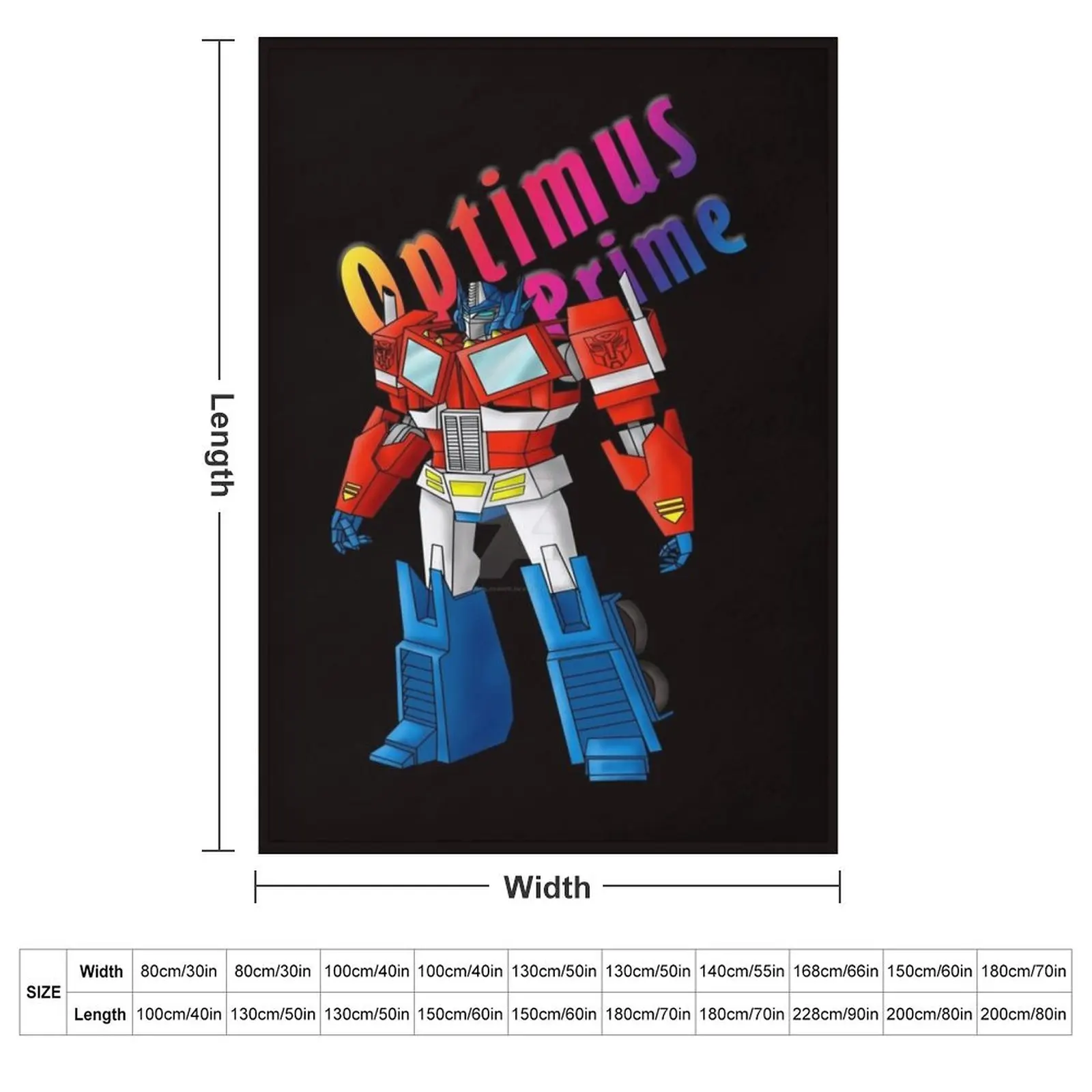 Optimus Prime, Transformers, Cartoon Throw Blanket Plaid on the sofa Decorative Sofa Blankets For Baby Blankets