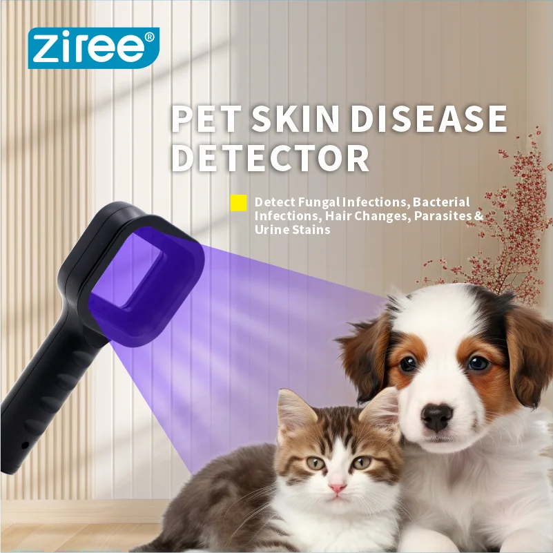 Cordless Wood's Lamp Ringworm Detection Light-Skin Testing-Esthetician-Veterinaria-2x Magnifying Wood Lamp Black Light-16 LED