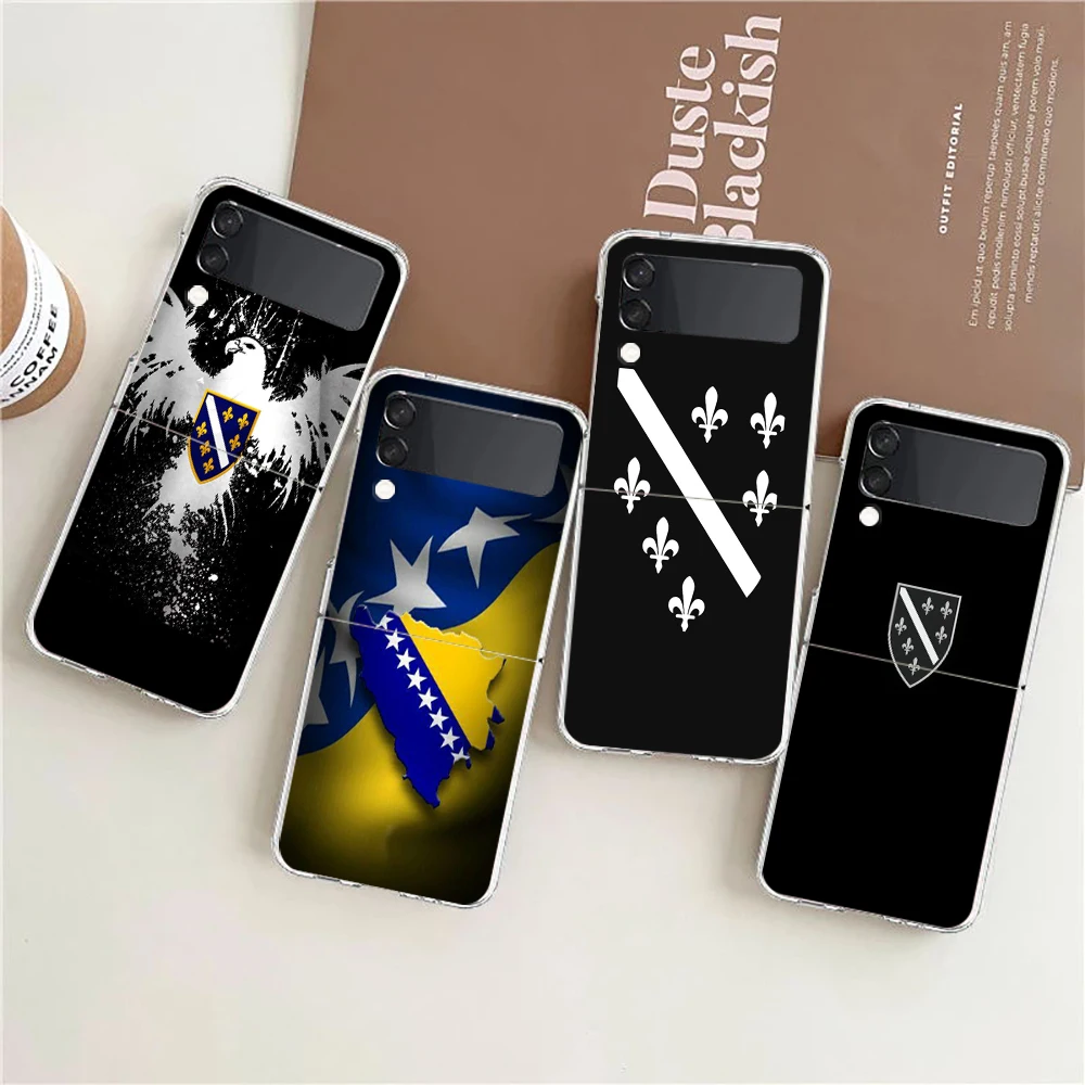 Bosnia And Herzegovina Passport Phone Cover For Samsung Galaxy Z Flip 6 5 4 Case Transparent For Samsung Z Flip 3 Hard PC Shell