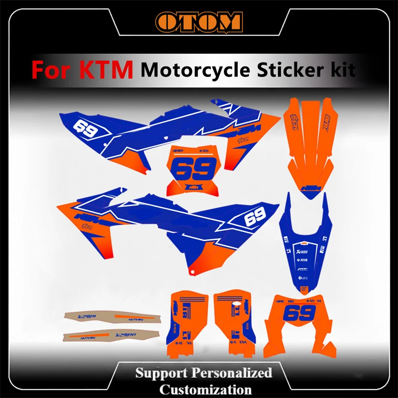 for KTM 2024-2026 Motocross Customize Graphics Sticker SX SXF EXC EXCF XCW Holographic Gravel Decals